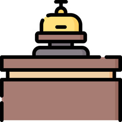 reception bell Illustration on a white backgr