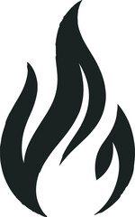 Fire icon vector silhouette