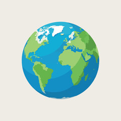 globe on white background