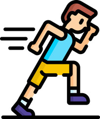 running Illustration on a white background