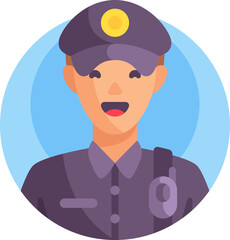 Security guard Illustration on a white background