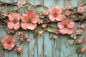 A shabby chic background, rustic and artistic, design theme.