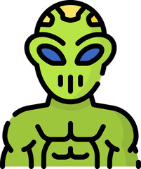 alien Illustration on a white background.