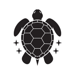 Obraz premium turtle icon Black line art vector logo set. turtle logo design template