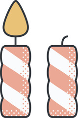 birthday candle Illustration on a white background