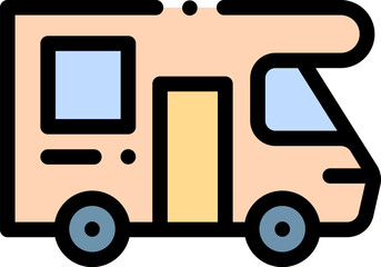 caravan Illustration on a white background