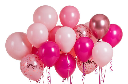 ピンク輝く風船束 華やか装飾 - Powered by Adobe