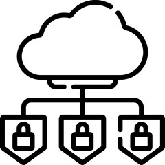 cloud computing Illustration on a white background