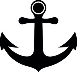 The anchor icon. The black silhouette of the anchor