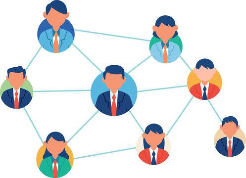 Global business network connections worldwide social network