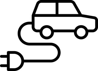 electric car Illustration on a white background