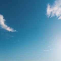 blue sky and clouds