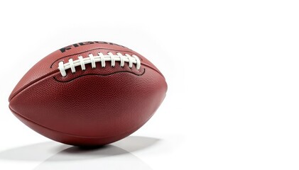 American football isolated on pure white background , gridiron, american football, closeup