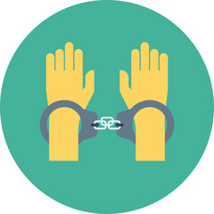 handcuffs Illustration on a white background