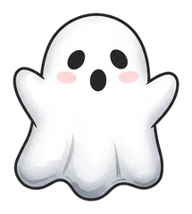 Obraz premium 可愛い幽霊 ふわふわ漂う