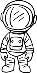 Friendly astronaut character, adding a touch of whimsy to space themes.