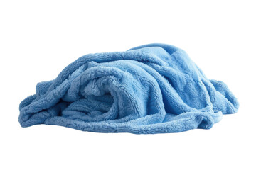 Soft blue blanket beautifully drapes over a surface, inviting comfort and warmth indoors