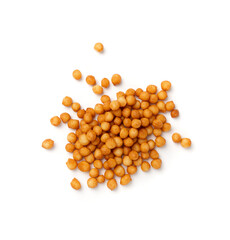 Small pastry balls, fried crispy wheat soup pearls, salad egg puffs or choux pastry