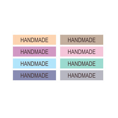 HAND MADE PRODUCT DESIGN LABELS COLLECTION VECTOR