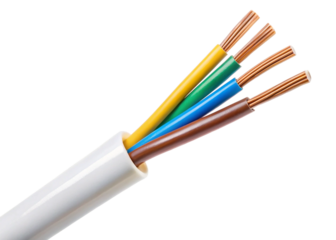 electrical cable isolated on white background