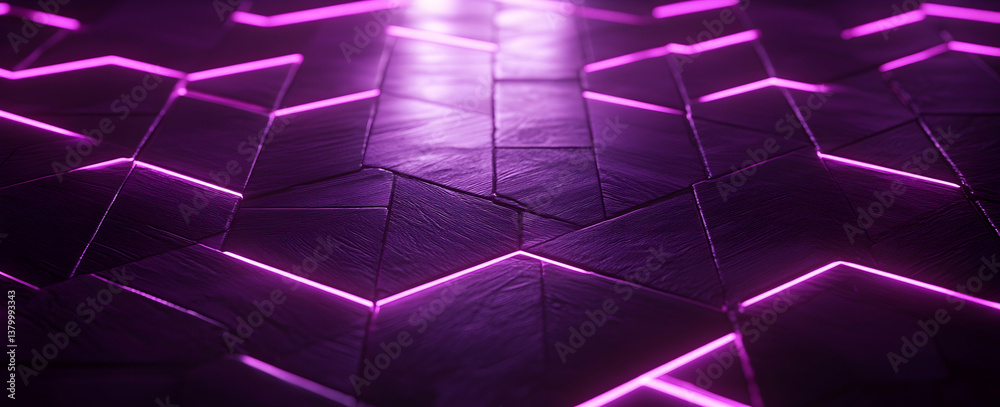 Aufkleber a digital background featuring an array of glowing neon lights forming intricate patterns on the sur