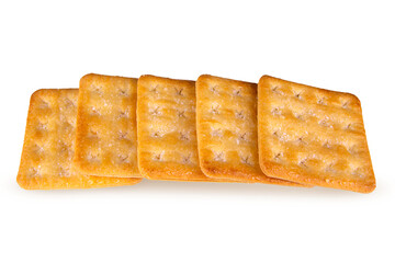 cracker biscuits isolated on white, transparent background. png file