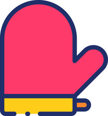 Oven glove Illustration on a white background