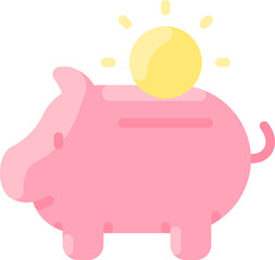 piggy bank Illustration on a white background.