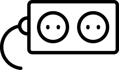 power strip Illustration on a white background.