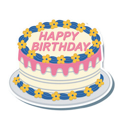 birthday cake isolated on white