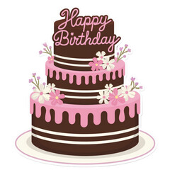 wedding cake vector illustration