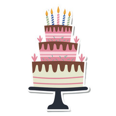 birthday cake with candles