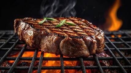 grilled meat on the grill