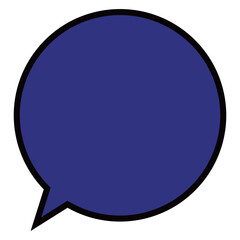 吹き出し　丸　イラスト　青