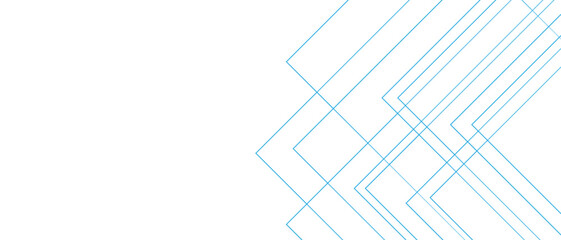 Abstract white and blue background with lines. Design for brochure, website, flyer. Blue Futuristic architectural concept with Isometric squares & Geometric line design. Blue geometric banner pattern 