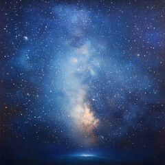 Naklejka premium Ethereal Night: The Serene Dance of Starlight Across a Celestial Canvas