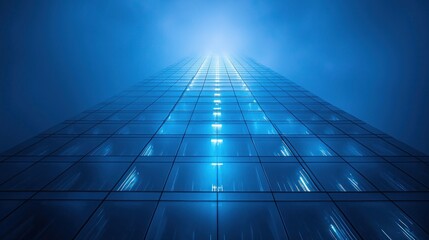 Modern skyscraper at night