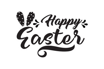 happy easter letter hand written calligraphy on white background. vector eps 10, Easter Greeting Card Element. Vector illustration. Happy Easter Calligraphy 