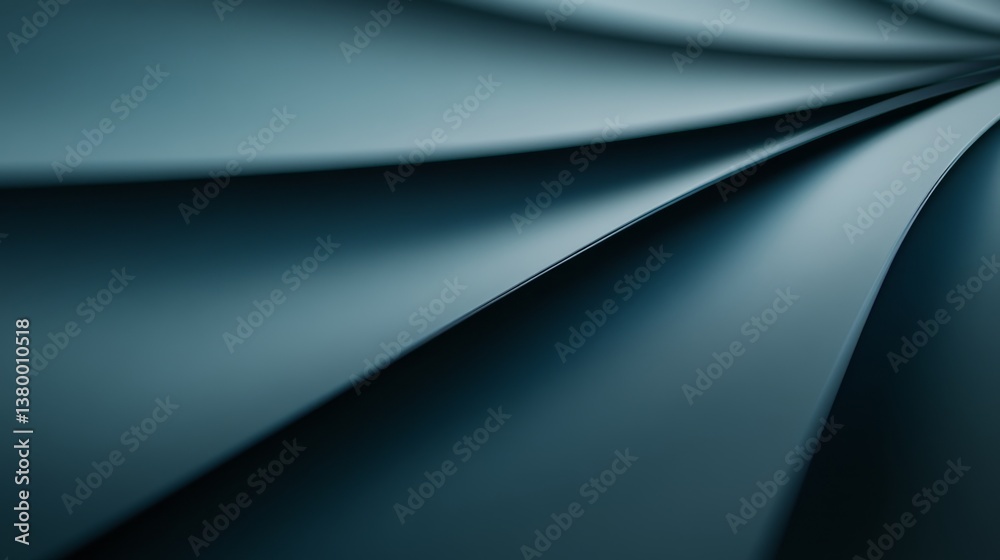 Poster Industrial fan blade spins prominently in a close-up view, showcasing sharp design and functionality against a smooth metallic backdrop with clear copy space