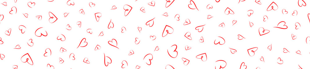 Red heart seamless pattern