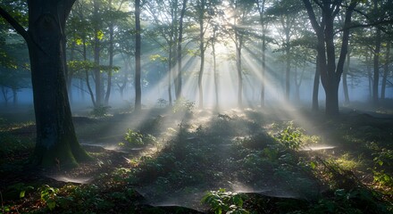 Fototapeta premium morning in the woods