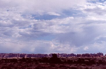 storm clouds over the field