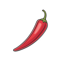 Red Hot Chili Pepper isolated on a white background