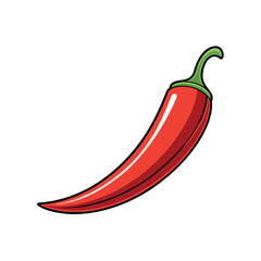 Red Hot Chili Pepper isolated on a white background