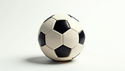 Fototapeta premium Perfectly centered new football, bright white backdrop, oval, sport, equipment