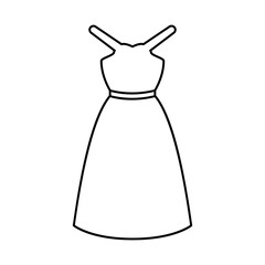 Dress icon vector. frock illustration sign. Fashion symbol or logo.
