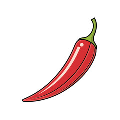 Red Hot Chili Pepper isolated on a white background