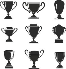 set of gold silver and bronze awards