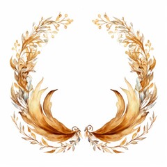 elegant gold frame watercolor design