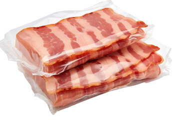 Fresh Bacon Strips on transparent background
